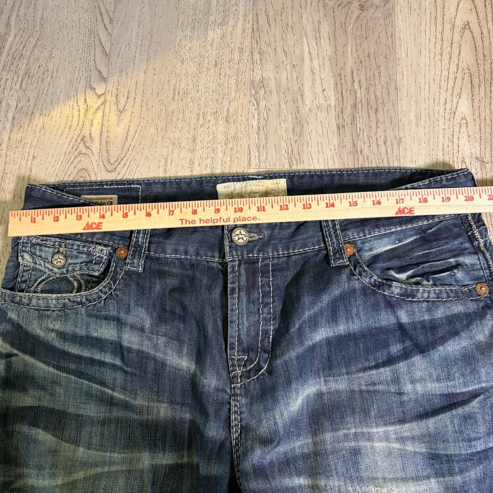 Big‎ Star Mens Orion Straight LegJeans Limited Vtg Buckle Size 40R Distressed - Picture 6 of 14